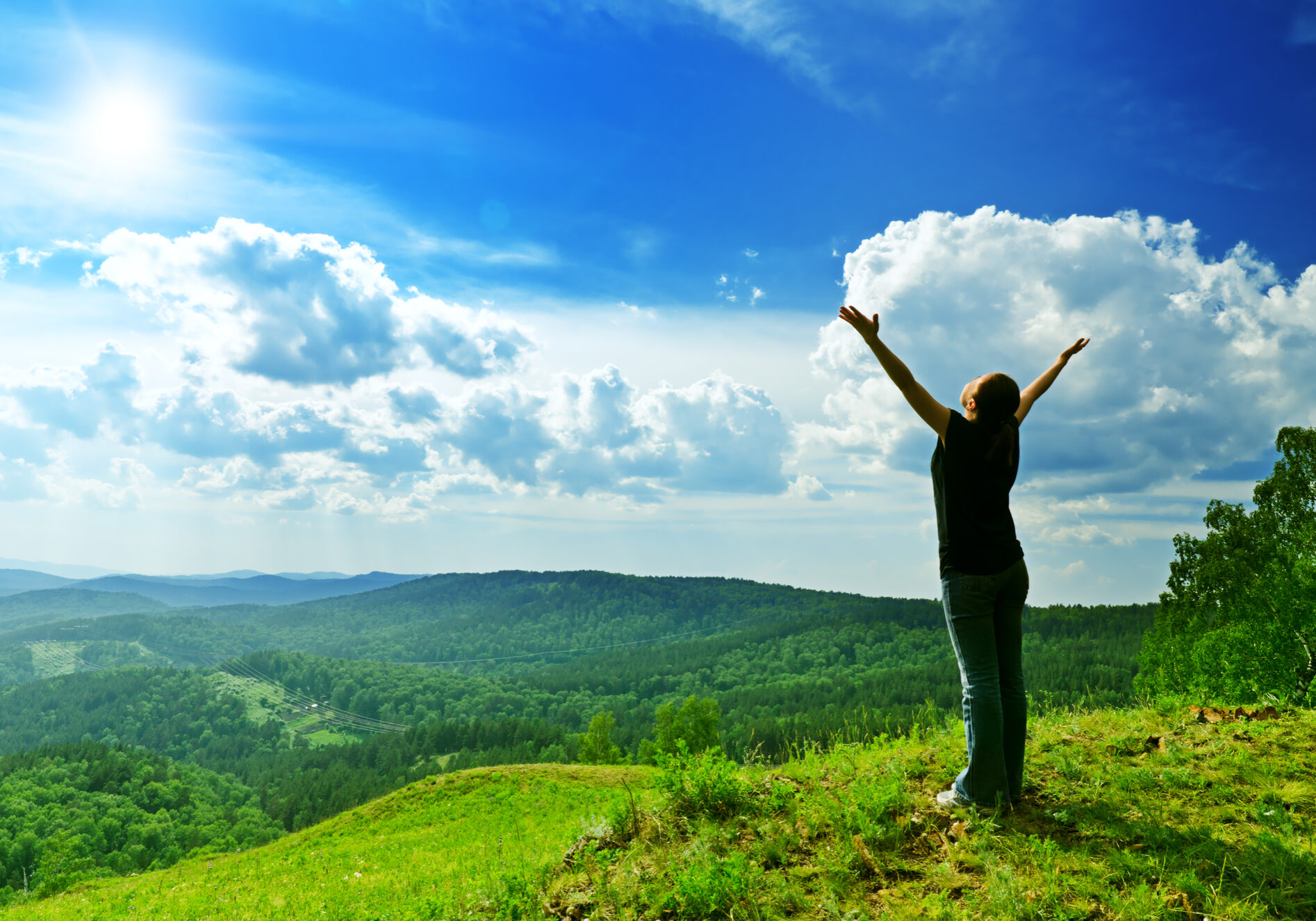 Young woman enjoying the fresh air.